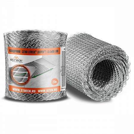 Сетка кладочная Штрек 180х20000 W180 15х15 (оцинкованная) на сайте Стройсервис
