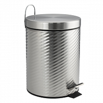 Ведро Санакс круглое 5л ВИНТООБРАЗНОЕ нерж. ( хром с педалью ) 705 на сайте Стройсервис
