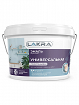 Эмаль акриловая универсальная белый  2,4кг п/глянцевый ЛАКРА на сайте Стройсервис
