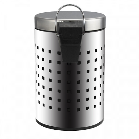 Ведро круглое 5л нерж. (хром с педалью) Санакс