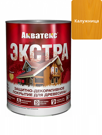 Защитно-декоративное покрытие для древесины Акватекс ЭКСТРА калужница 0,8л на сайте Стройсервис
