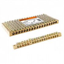 Шина нулевая 18групп/крепеж по краям, сеч.6х9 мм TDM на сайте Стройсервис
