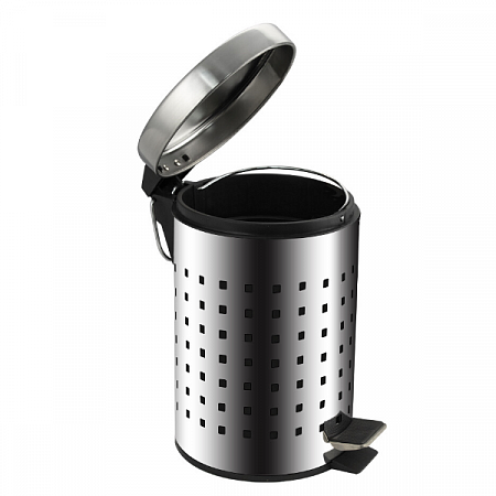 Ведро круглое 5л нерж. (хром с педалью) Санакс (2)