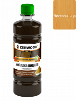 Морилка водная Лиственница 0,5л ZERWOOD MV на сайте Стройсервис
