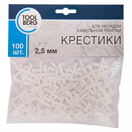 Крестики для кафеля 2,5мм (100шт) 2707325 TOOLBERG