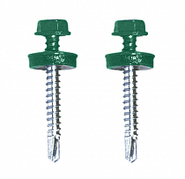 Саморезы кровельные окрашенные 5,5х25 RAL 6005 (зеленый) к метал. конструкции на сайте Стройсервис
