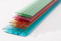 Профиль 10мм ЦВЕТНОЙ  соединительный неразъемный  для поликарбоната длина 6м    СафПласт г.Казань  на сайте Стройсервис
