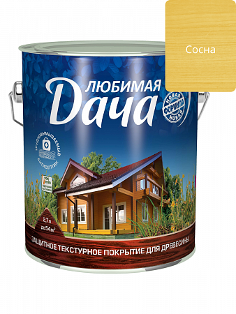Покрытие защитно-декоративное Любимая Дача сосна 2,7л  на сайте Стройсервис
