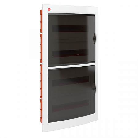 Бокс встраиваемый 72мод. белый с дверью с клеммным блоком 63А IP41 RB72B4TWD DKC (1)