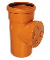 Ревизия канализационная рыжая Ду160мм НПВХ Ostendorf на сайте Стройсервис
