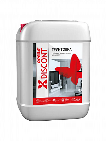 Грунтовка "ОРЕОЛ" глубокого проникновения водно-дисперсионная полиакриловая для наружных и внутренних работ "ДИСКОНТ" 10 кг на сайте Стройсервис
