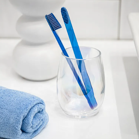 Стакан д/зубных щеток ВаннДерГласс, стекло ,цвет "мыльный пузырь" 60692 Master House на сайте Стройсервис
