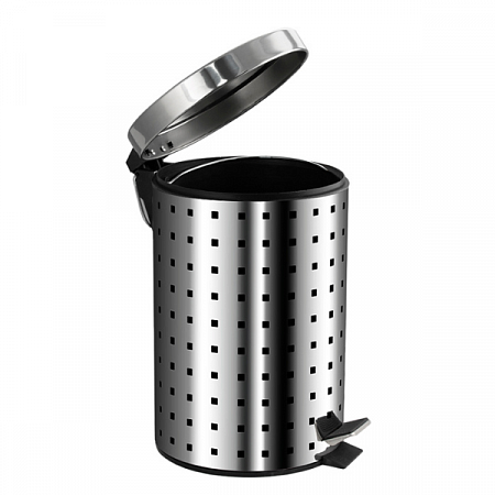 Ведро круглое 7л нерж. (хром с педалью) Санакс (3)