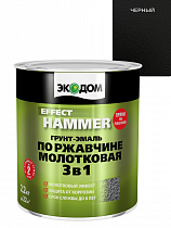 Грунт-эмаль по ржавчине 3в1 с молотковым эффектом черный 2,2кг ЭкоДом на сайте Стройсервис
