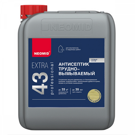 Extra eco трудновымываемый консервант для древесины NEOMID 5кг (1/4) на сайте Стройсервис
