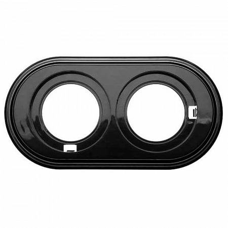 Рамка 2-м Лизетта ретро ABS-пластик черн.  на сайте Стройсервис
