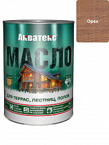 Акватекс масло для террас, лестниц, полов 0,75л орех  на сайте Стройсервис
