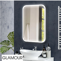 Зеркало Glamour LED 600*800 подогревом и часами 3ЛП264 Агава на сайте Стройсервис
