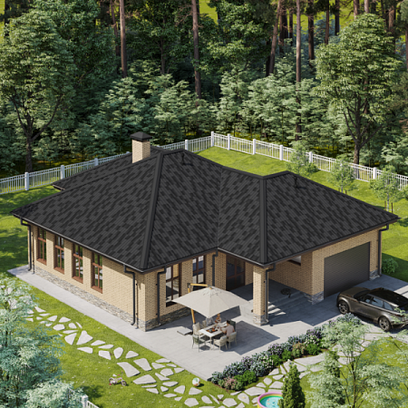 Черепица Ондувилла ТУМАННАЯ НОЧЬ / Onduvilla MYSTERY NIGHT (darkgrey) 15/900 (2)