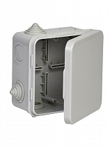 Коробка распределительная ОП 100х100х50 мм IP54 4 гермоввода UKO31-100-100-050-K03-54G IEK на сайте Стройсервис
