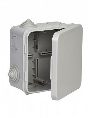 Коробка распределительная ОП 100х100х50 мм IP54 4 гермоввода UKO31-100-100-050-K03-54G IEK на сайте Стройсервис
