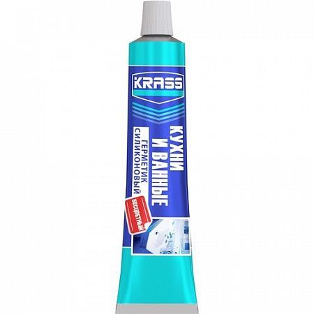 Герметик силиконовый для кухни и ванны Бесцветный 80мл KRASS на сайте Стройсервис
