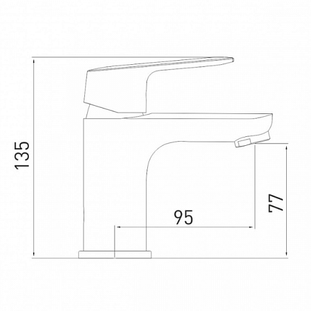 Смеситель для умывальника GROSS AQUA Flat 6225520C