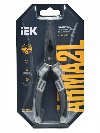 Тонкогубцы 160мм K4 ARMA2L 5 A2L5-LN10-K4-160 IEK (1)
