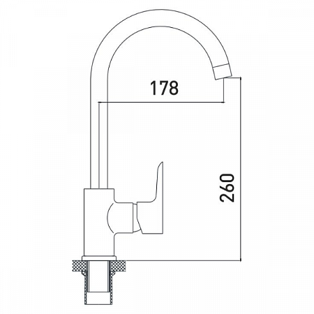 Смеситель для кухни GROSS AQUA Space White Chrome 3118288CW-B02