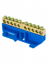 Шина "N" нулевая в изоляторе на DIN-рейку 6x9мм 10 групп sn0-63-10-d EKF на сайте Стройсервис
