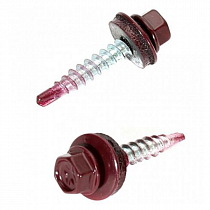 Саморез кровельный по дереву 4,8х29мм RAL 3005 Красное вино на сайте Стройсервис
