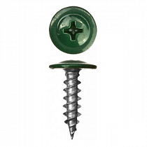 Саморез кровельный остроконечный 4.2*19мм RAL 6005 Зелёный мох /200шт на сайте Стройсервис

