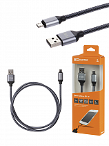 Дата-кабель, ДК 10, USB - micro USB, 1 м, тканевая оплетка, серый, TDM на сайте Стройсервис
