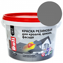 "DALI" краска резиновая для кровли, цоколя, фасада, серый - 3 кг на сайте Стройсервис
