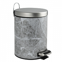 Ведро Санакс круглое 5л МРАМОР нерж. ( мрамор с педалью ) 2205 на сайте Стройсервис
