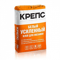 Клей для плитки Крепс Усиленный Белый 25кг на сайте Стройсервис
