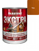 Защитно-декоративное покрытие для древесины Акватекс ЭКСТРА тик 0,8л на сайте Стройсервис

