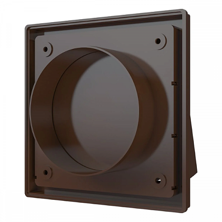 Решетка с обратным клапаном 1515К10ФВ D100 пластик коричневый ERA (3)