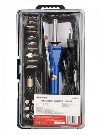Набор паяльник-выжигатель, 21 насадка 12-0183-1 Rexant (1)
