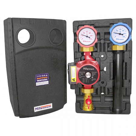 Насосная группа быстрого монтажа Dn25 Прямая Millenium без насоса  на сайте Стройсервис

