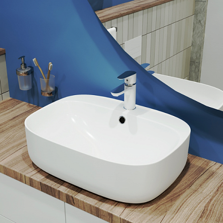 Смеситель для умывальника GROSS AQUA SPACE WHITE CHROME 6515288CW