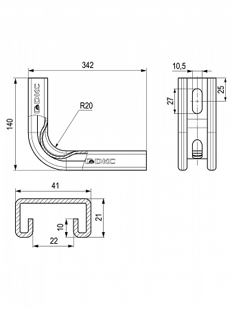 Консоль легкая DW осн. 300 BBC3030 DKC