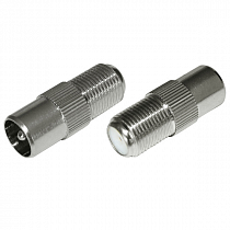 Переходник антенный гнездо F-штекер TV блист. Rexant 06-0025-A на сайте Стройсервис
