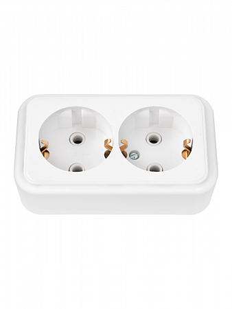 Розетка 2 мест. Пралеска з/к ОУ белая 16А 250В РА16-261 СВЕТОПРИБОР на сайте Стройсервис
