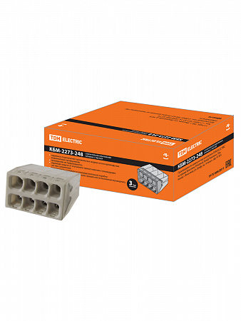 Клемма строительно-монтаж. 8 отверстий (2,5мм2) с пастой на сайте Стройсервис
