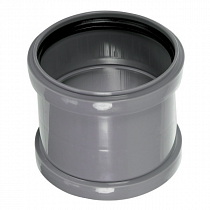 Муфта канализ. 2х раструбная(соединит.) серая Ду110 РР-Н Flextron на сайте Стройсервис
