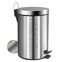 Ведро Санакс круглое 12л нерж.С ОРНАМЕНТОМ ( хром с педалью ) 512 на сайте Стройсервис
