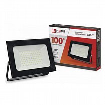 Прожектор сд СДО-7 100Вт 230В 6500К IP65 черный IN HOME на сайте Стройсервис
