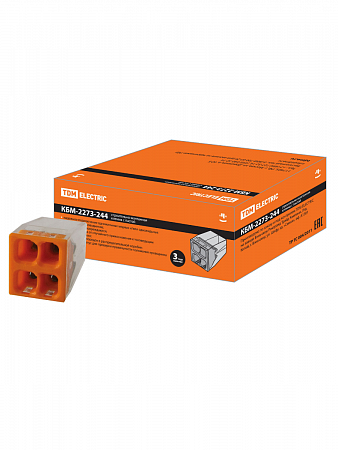 Строительно-монтажная клемма КБМ-2273-244 (2,5мм2) с пастой TDM на сайте Стройсервис
