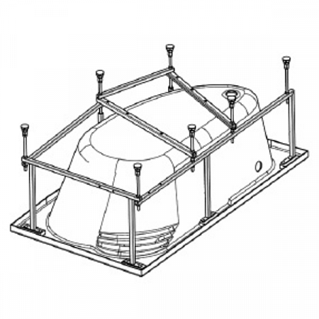 Каркас для ванны акриловой SANTEK Эдера (левая/правая) 1700х1100